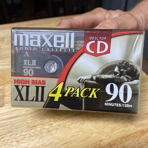 4 New Sealed Maxell XL ll 90 Minutes Blank Cassettes Type 2 High Bias Audio